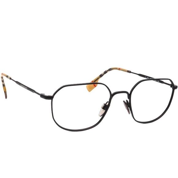 BURBERRY B 1335 1007 Matte Black Metal Eyeglasses Frames Made in Italy - Picture 1 of 10